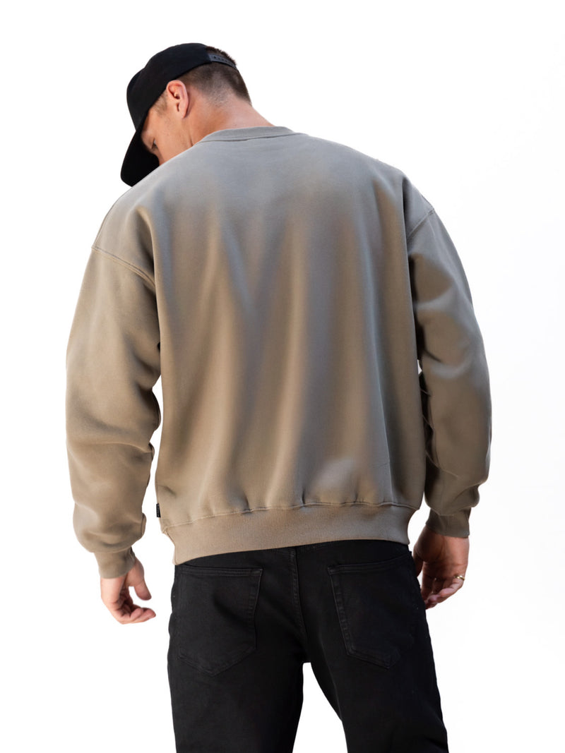 Logo Relaxed Jumper - Washed Khaki