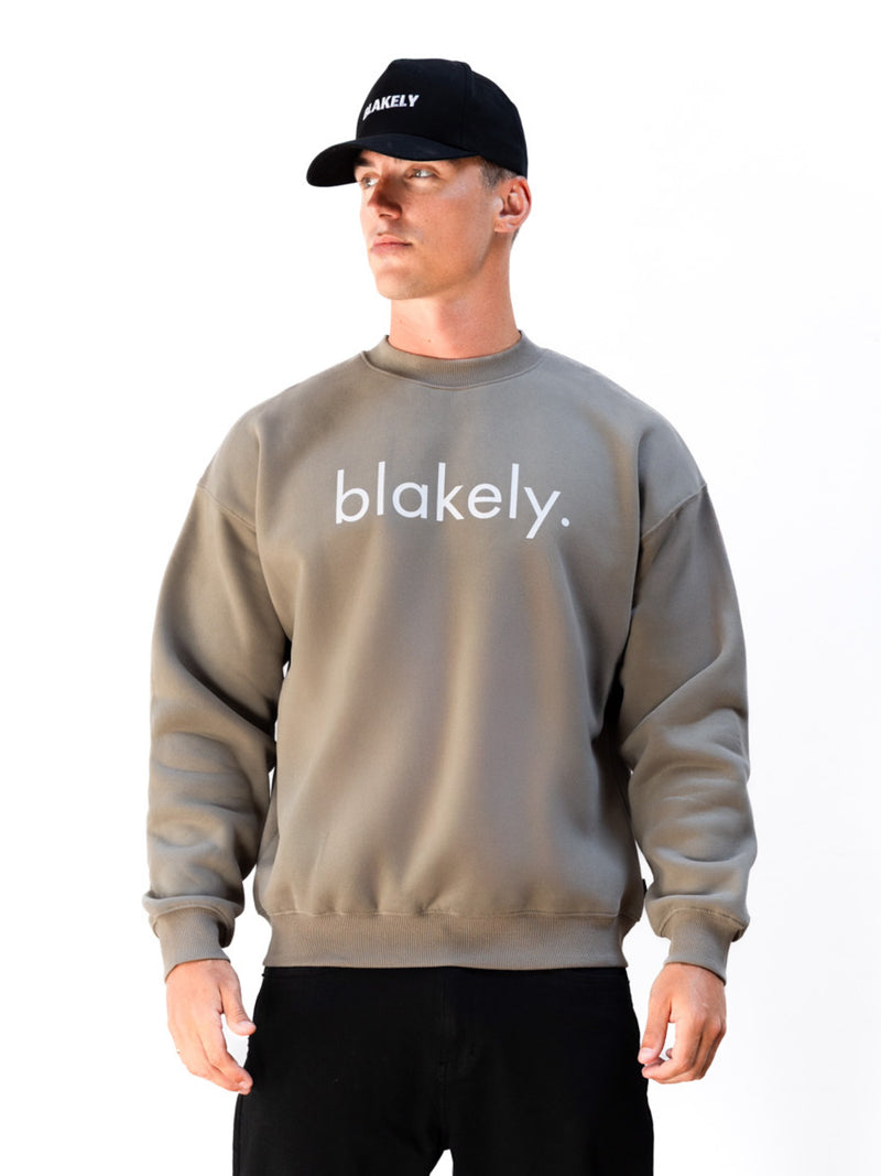 Logo Relaxed Jumper - Washed Khaki
