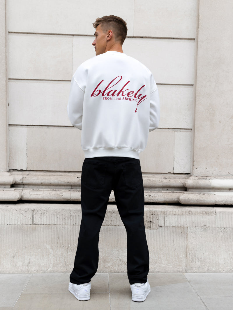 Austin Relaxed Jumper - Flaches Weiß