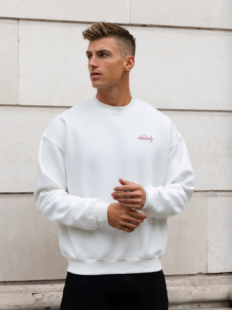Austin Relaxed Jumper - Flaches Weiß