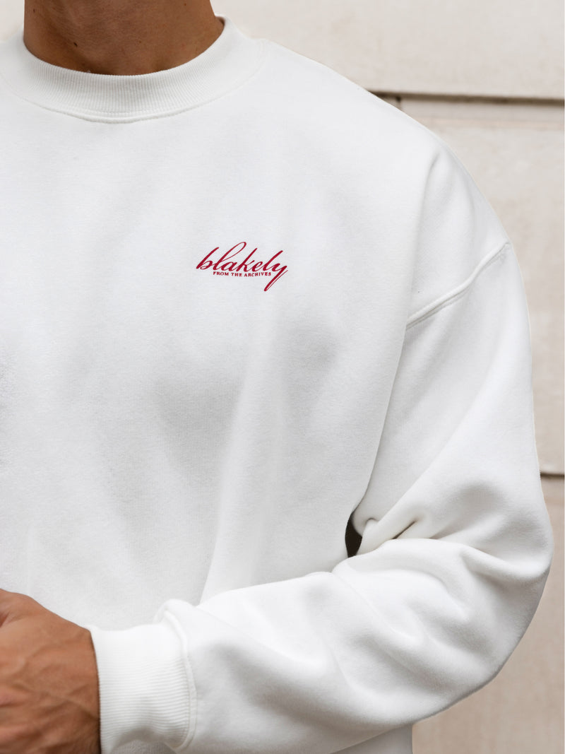 Austin Relaxed Jumper - Flaches Weiß