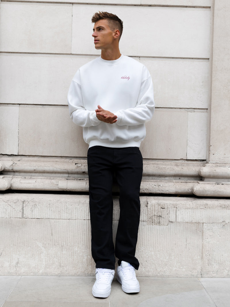 Austin Relaxed Jumper - Flaches Weiß