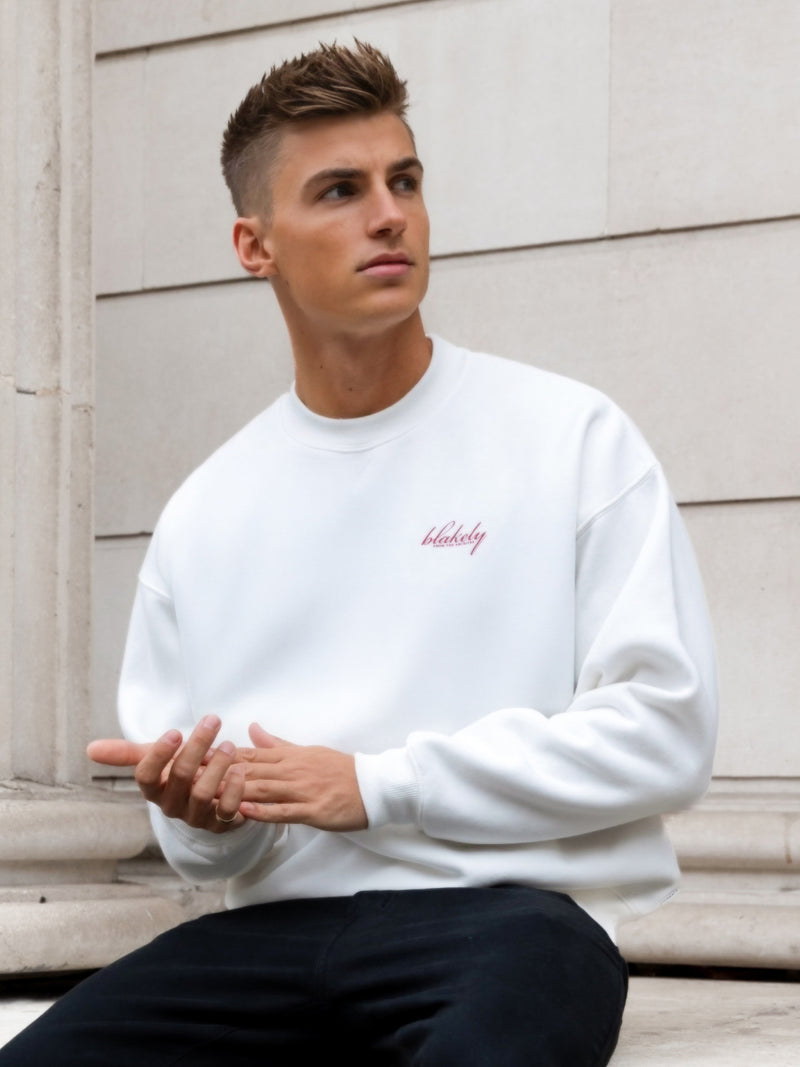 Austin Relaxed Jumper - Flaches Weiß