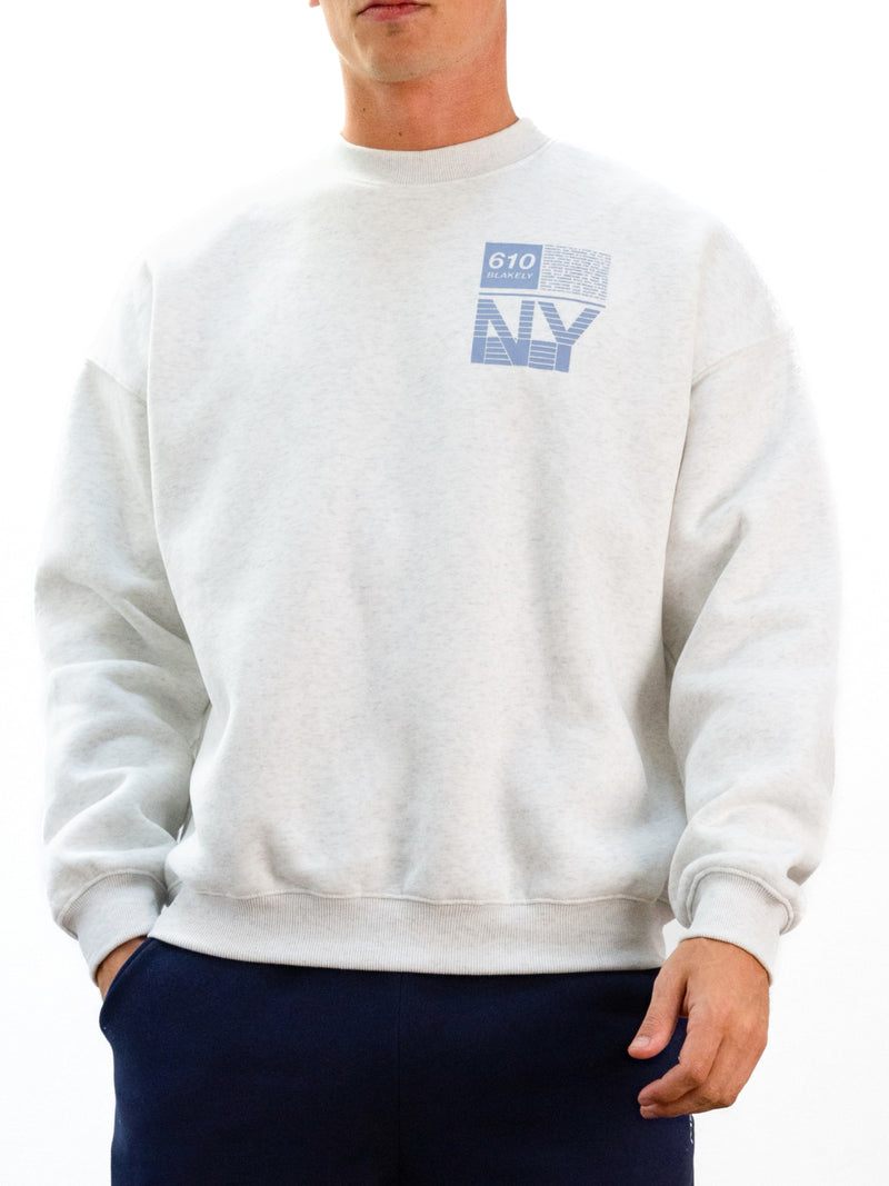 Brooklyn 610 Relaxed Jumper - Marl White