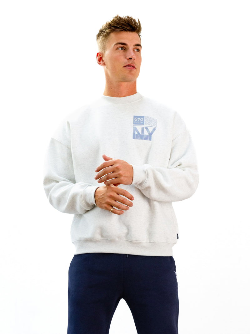 Brooklyn 610 Relaxed Jumper - Marl White