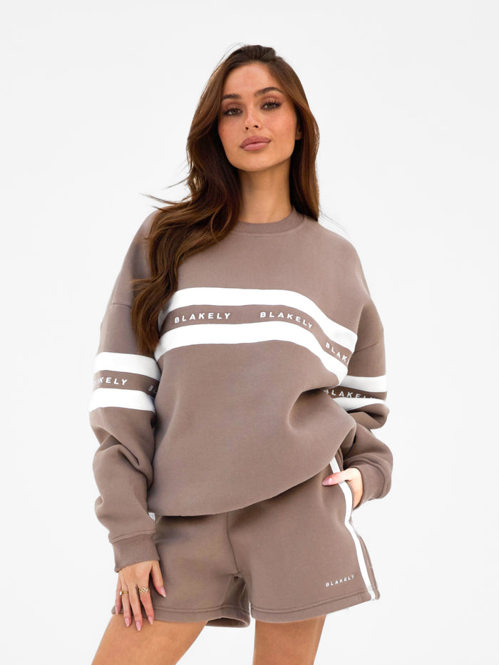 Lily Oversized Jumper - Hellbraun