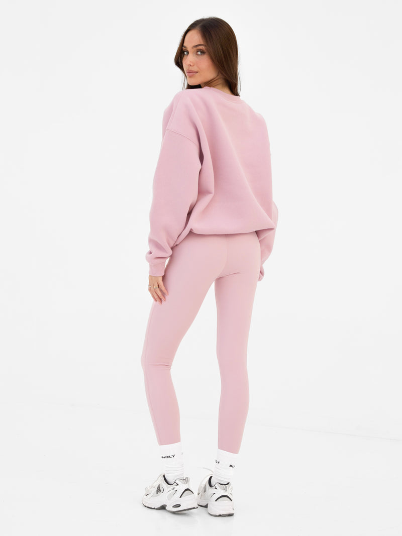 Varsity Oversized Jumper - Vintage roze