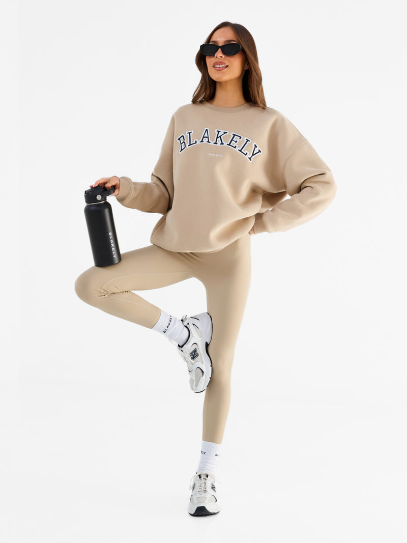 Varsity Oversized Jumper - Bruinen