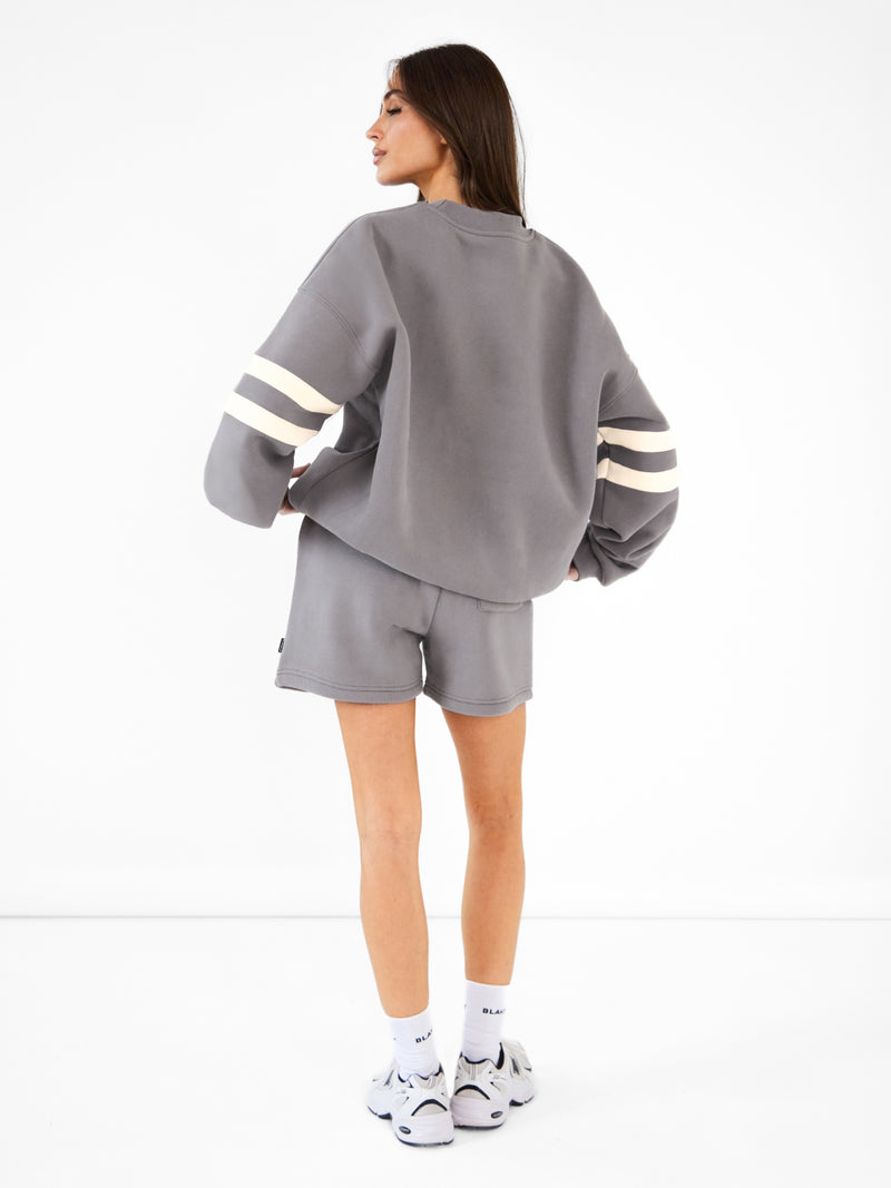 Briston Oversized Jumper - Rokerig grijs