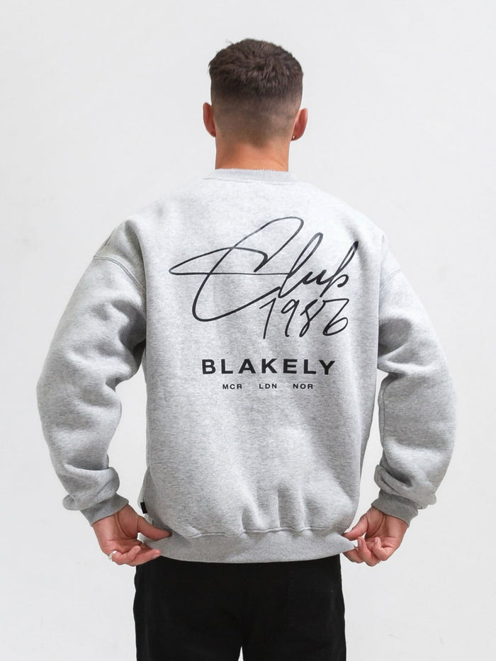 Club Relaxed Jumper - Marl Grey