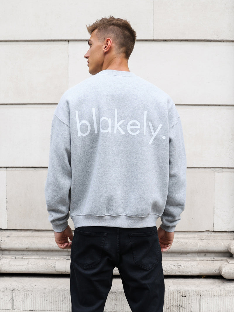 Enzo Relaxed Jumper - Mergelgrau