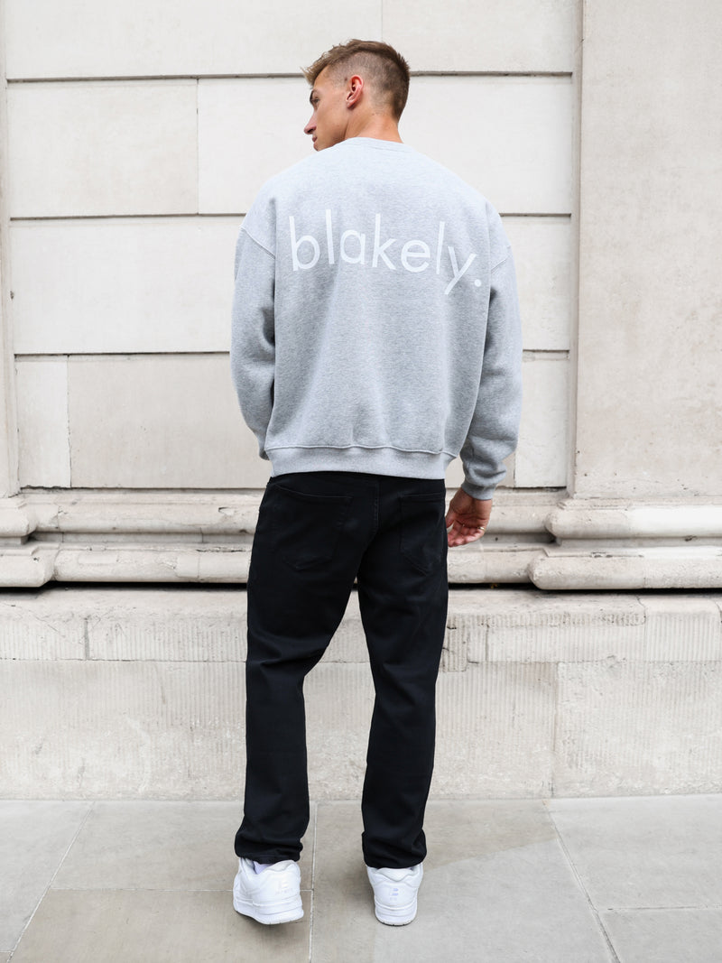 Enzo Relaxed Jumper - Mergelgrau