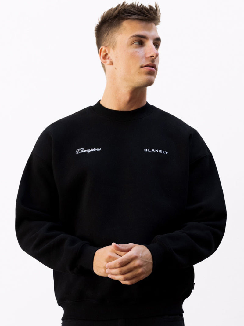 Champions Legacy Relaxed Jumper - Black