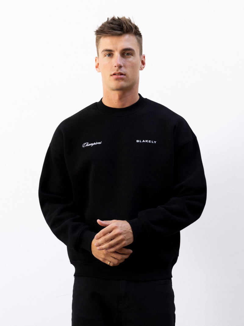 Champions Legacy Relaxed Jumper - Black
