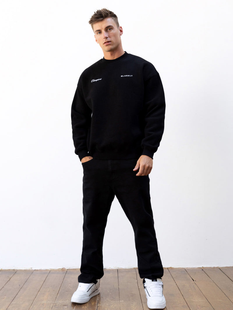 Champions Legacy Relaxed Jumper - Black
