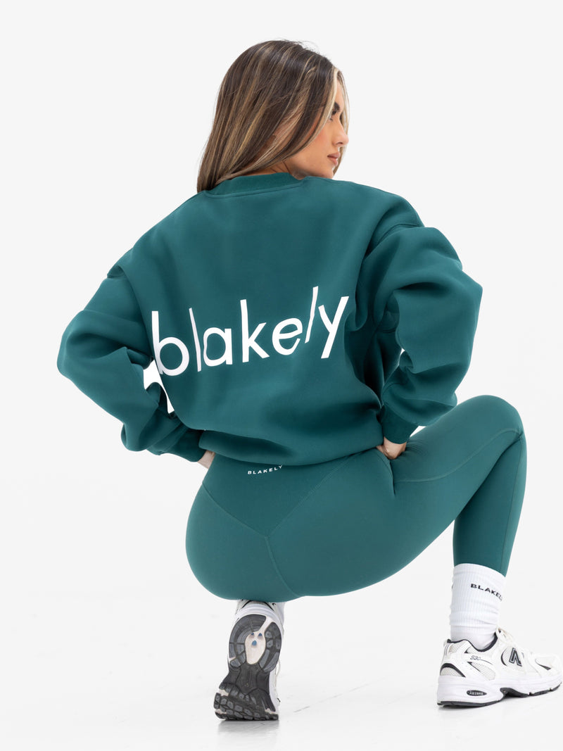 Thea Oversized Jumper - Deep Green