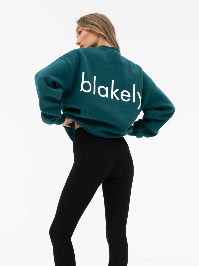 Thea Oversized Jumper - Deep Green