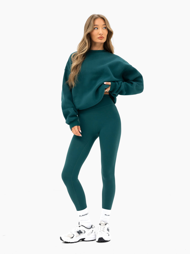 Thea Oversized Jumper - Deep Green