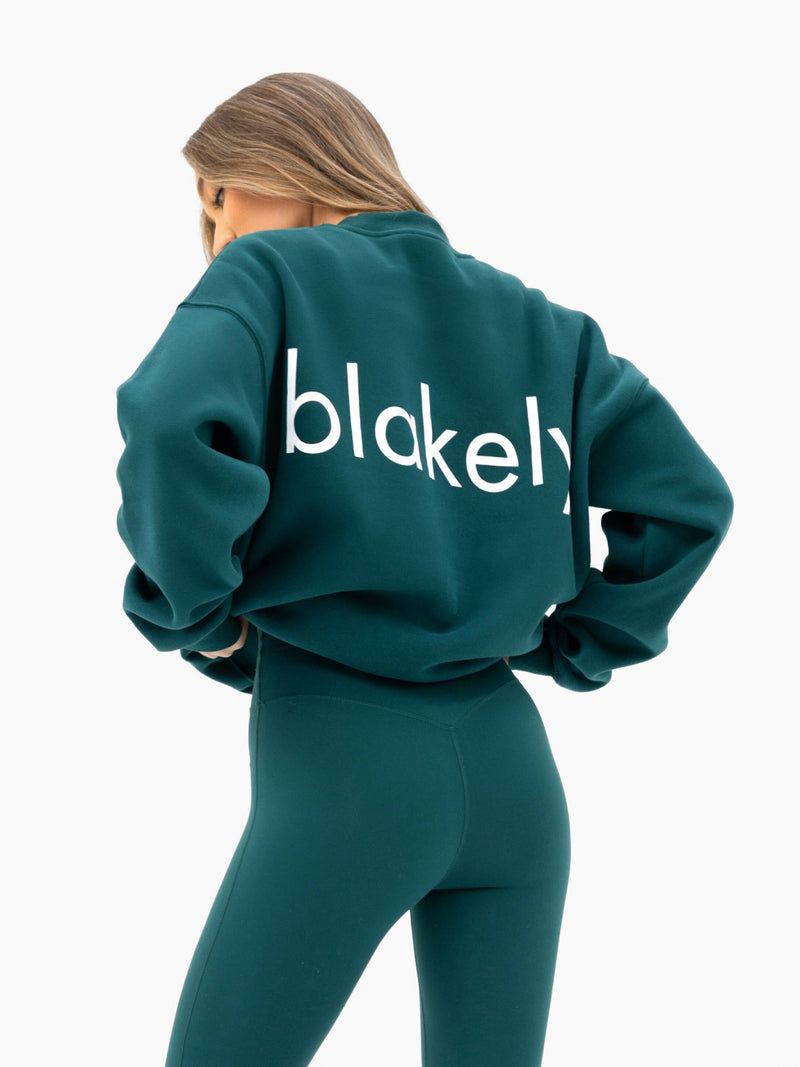 Thea Oversized Jumper - Deep Green