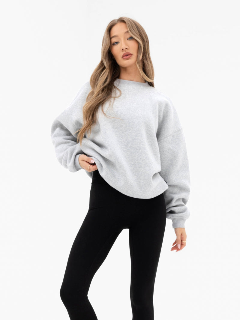 Thea Oversized Jumper - Marl Grey