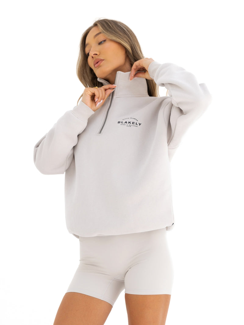 Active Studios 1/4 Zip Jumper - Elfenbein