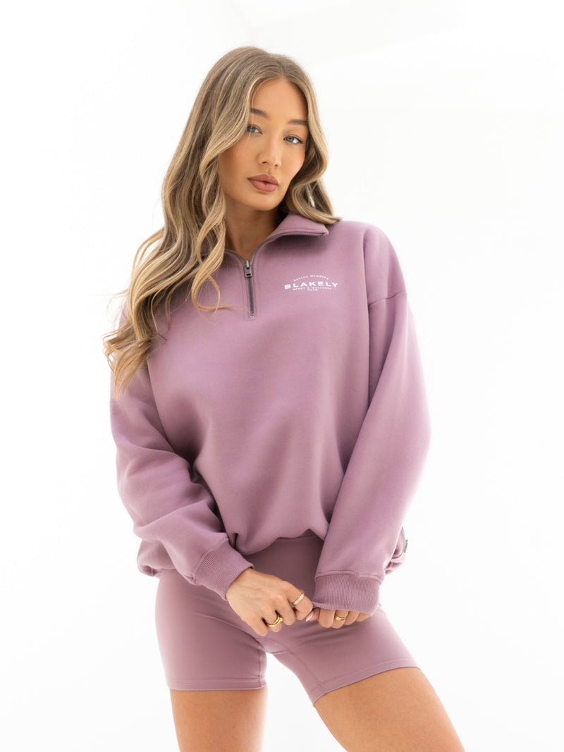 Active Studios 1/4 Zip Jumper - Altrosa