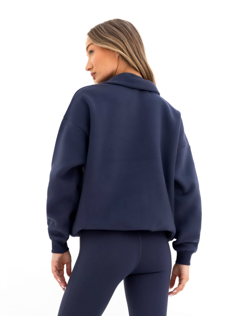 Active Studios 1/4 Zip Jumper - Echtes Marineblau