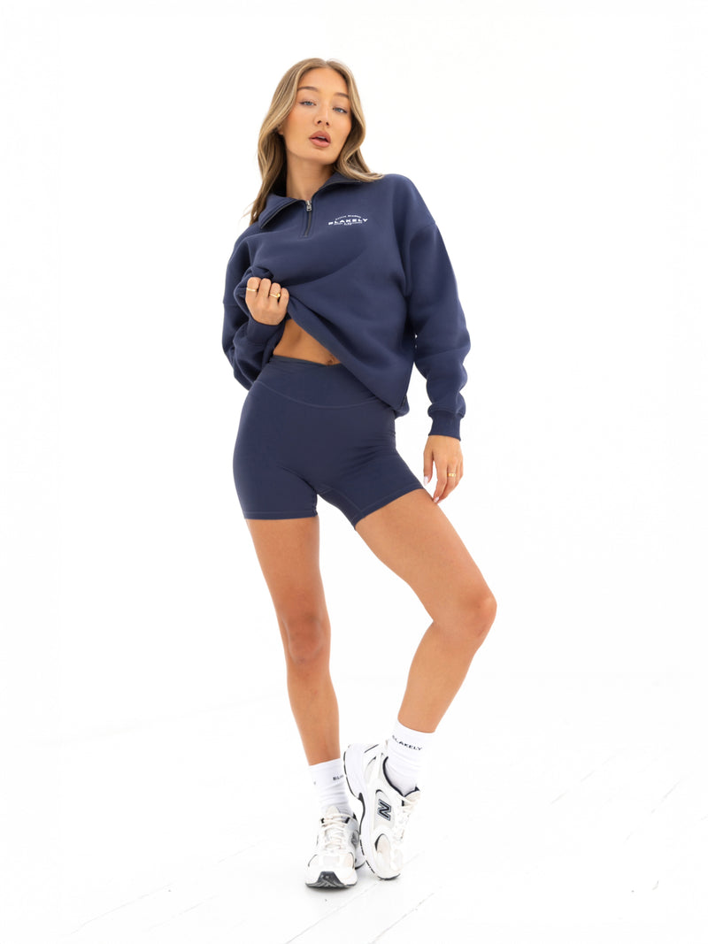Active Studios 1/4 Zip Jumper - Echtes Marineblau