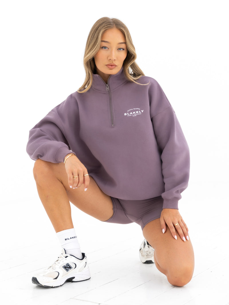 Active Studios 1/4 Zip Jumper - Traube