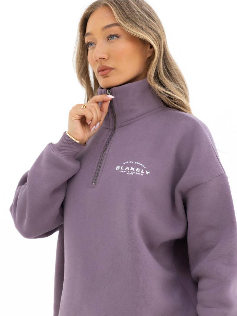 Active Studios 1/4 Zip Jumper - Traube