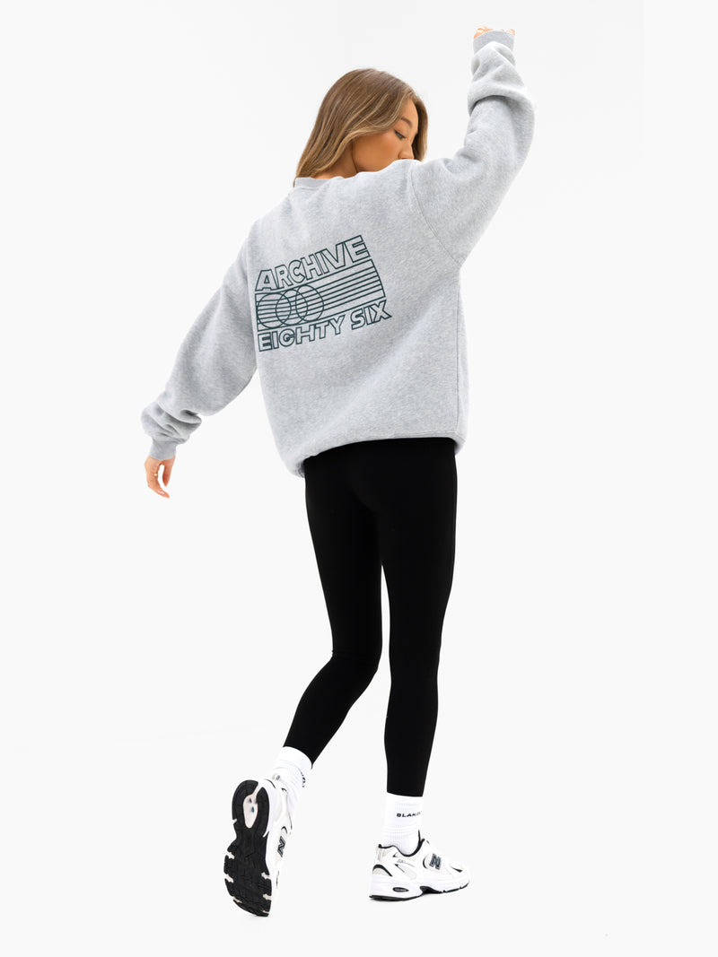 Naomi Oversized Jumper - Mergelgrau