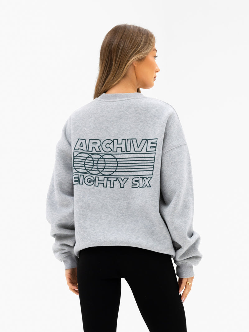 Naomi Oversized Jumper - Mergelgrau