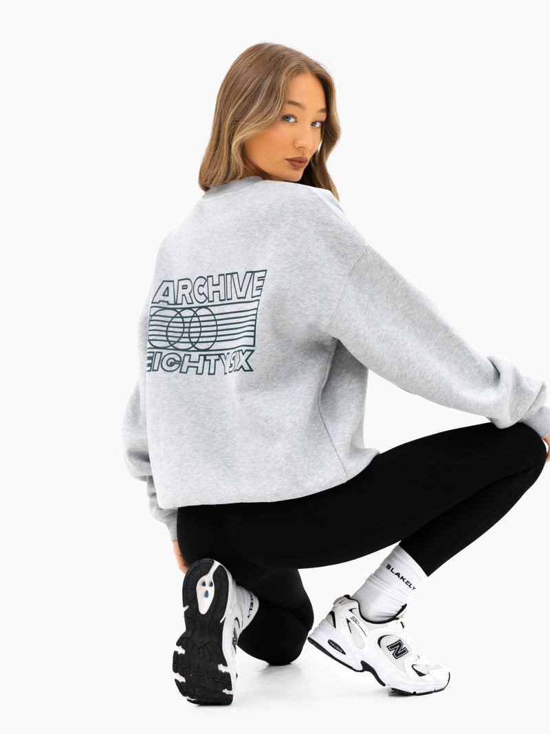 Naomi Oversized Jumper - Mergelgrau