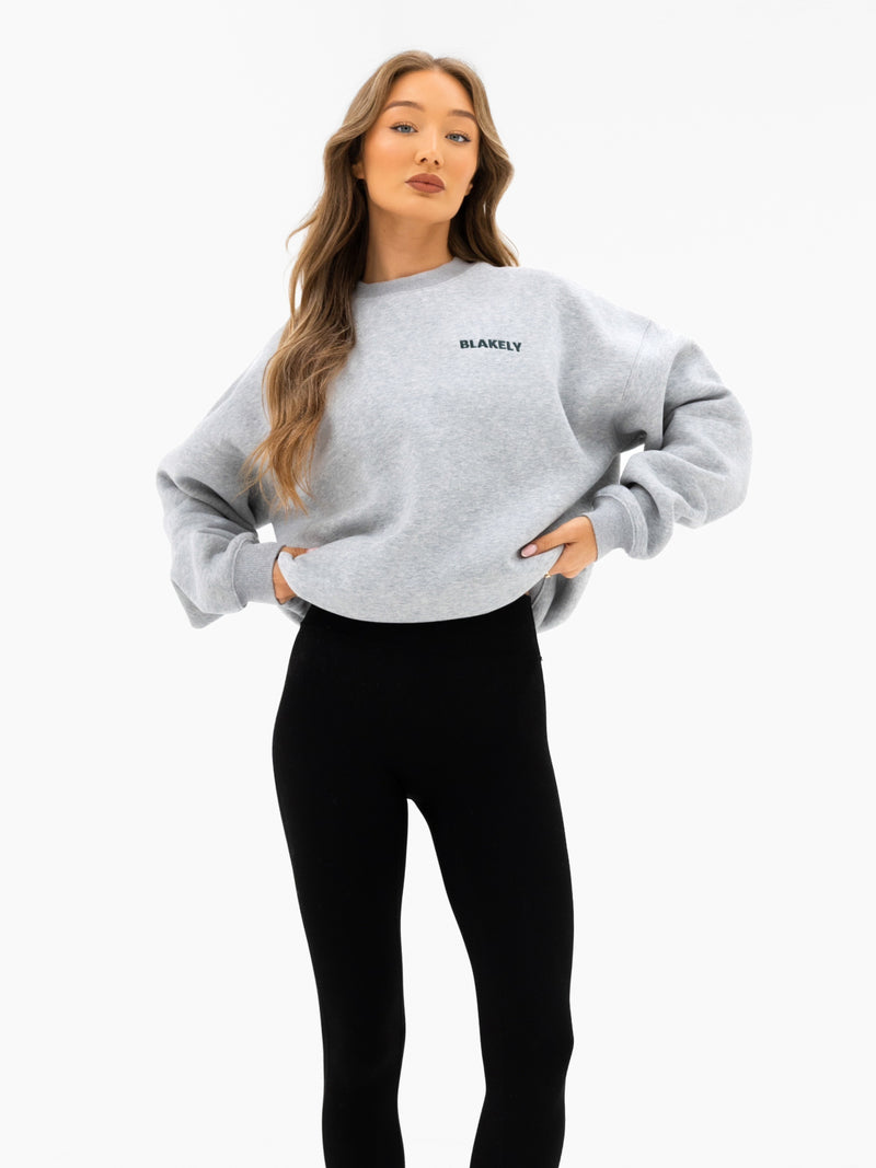 Naomi Oversized Jumper - Mergelgrau
