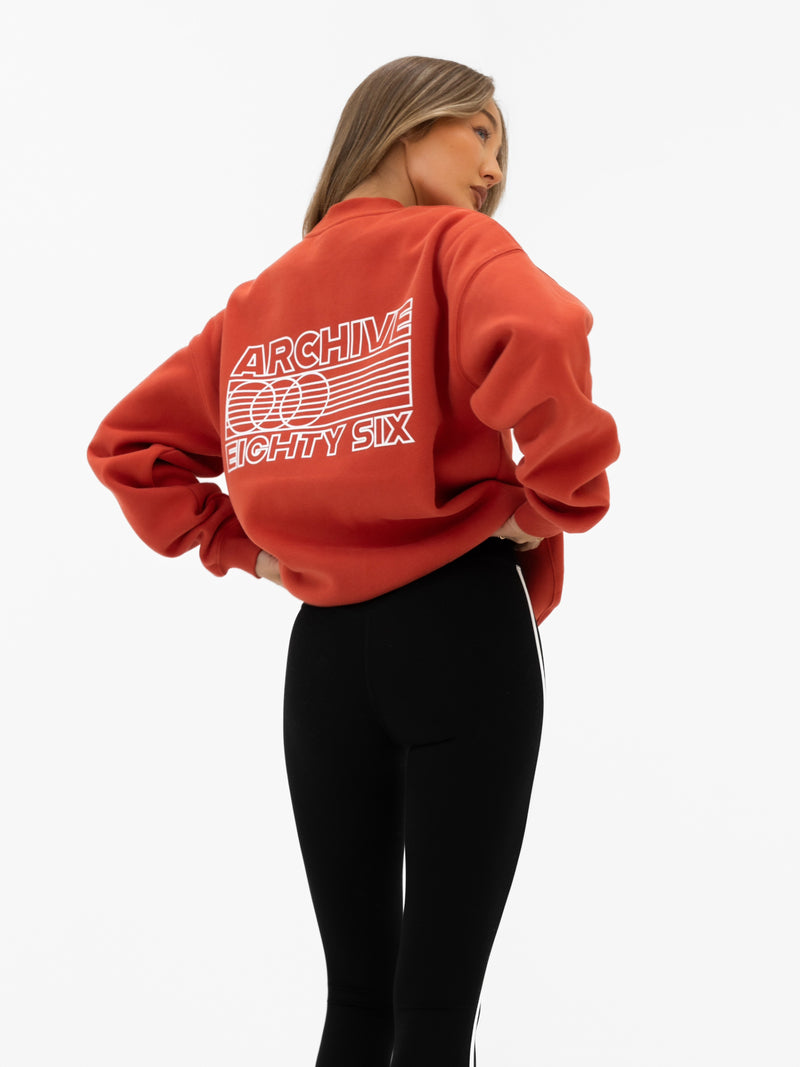 Naomi Oversized Jumper - Verwaschenes Rot