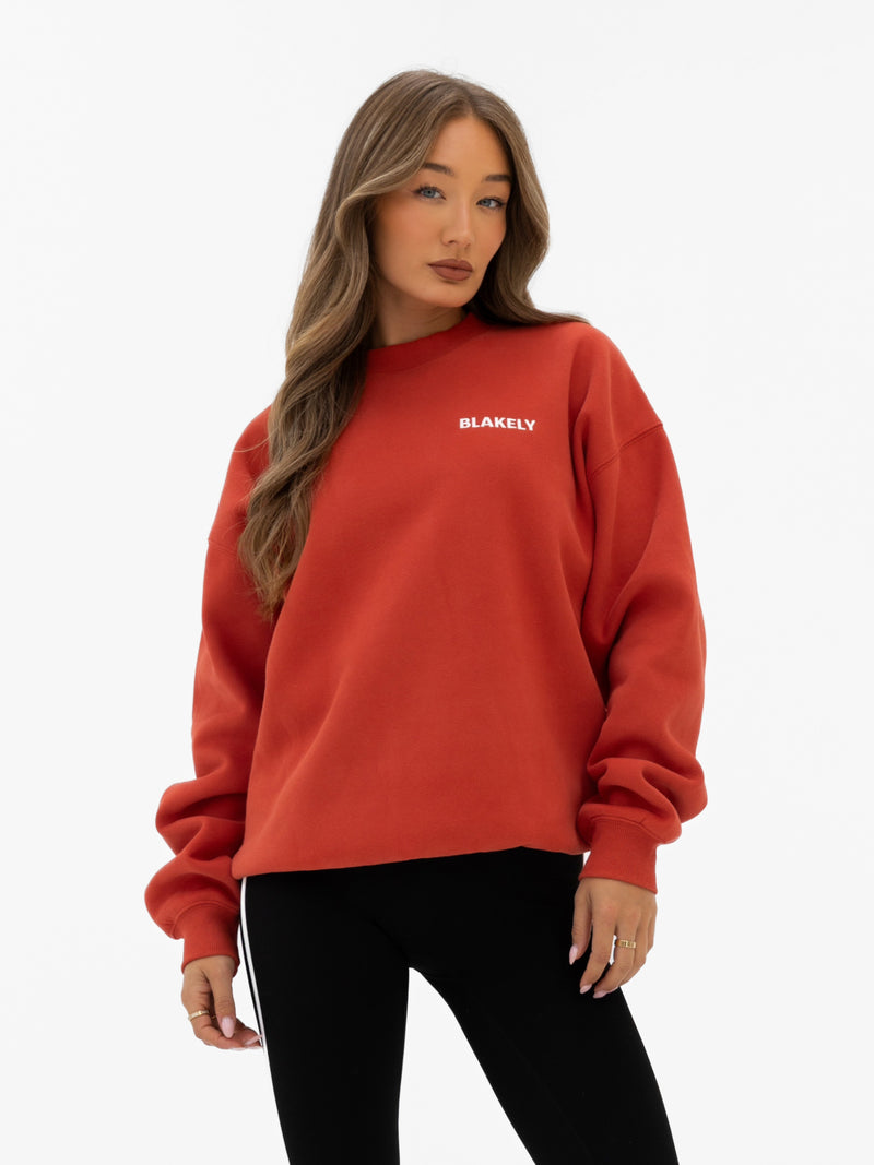Naomi Oversized Jumper - Verwaschenes Rot