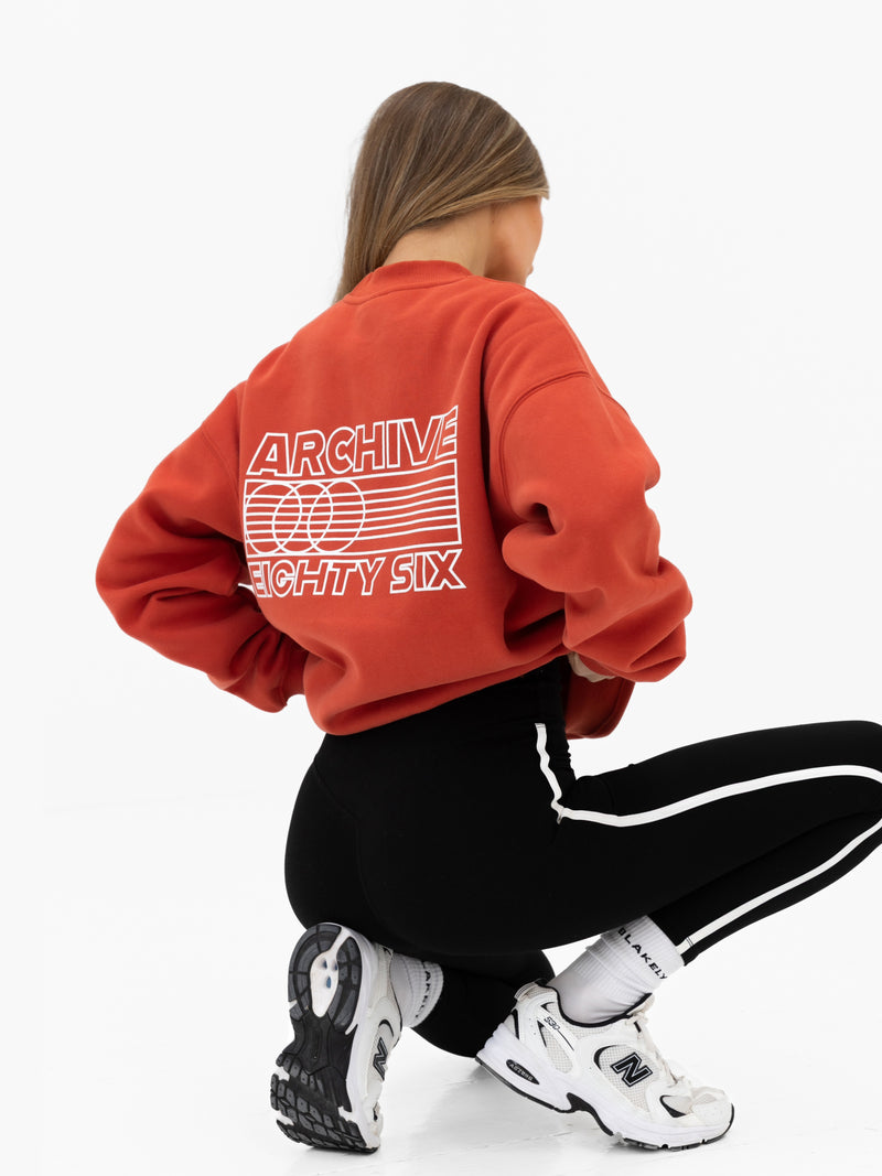 Naomi Oversized Jumper - Verwaschenes Rot