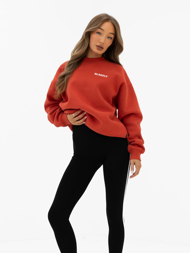 Naomi Oversized Jumper - Verwaschenes Rot