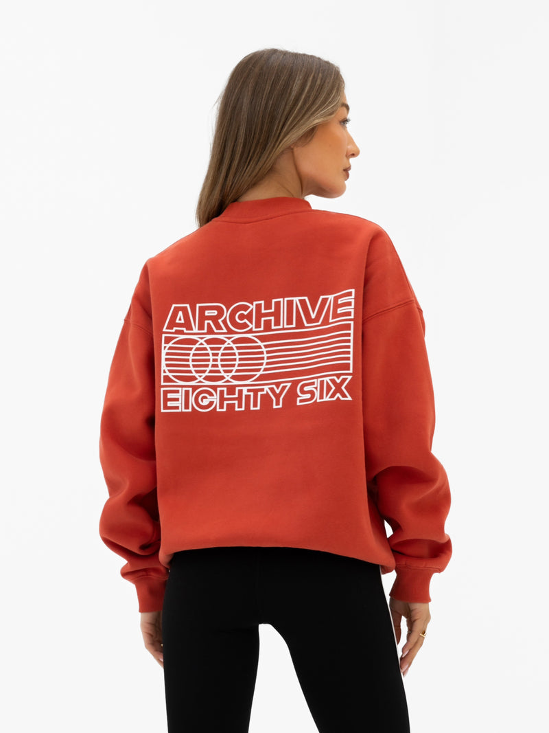 Naomi Oversized Jumper - Verwaschenes Rot