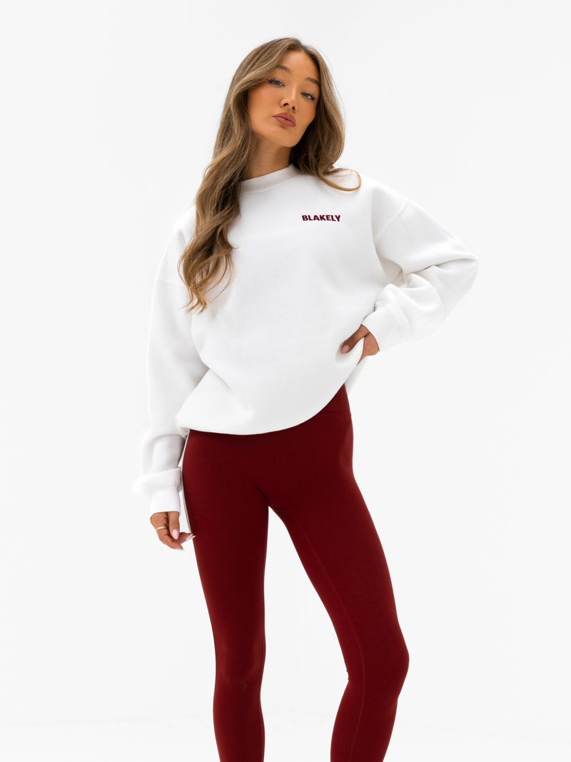 Naomi Oversized Jumper - Flaches Weiß