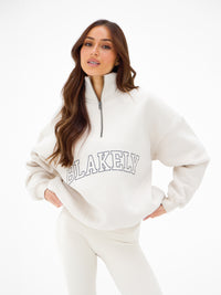 Outline Varsity 1/4 Zip Jumper - Kreide
