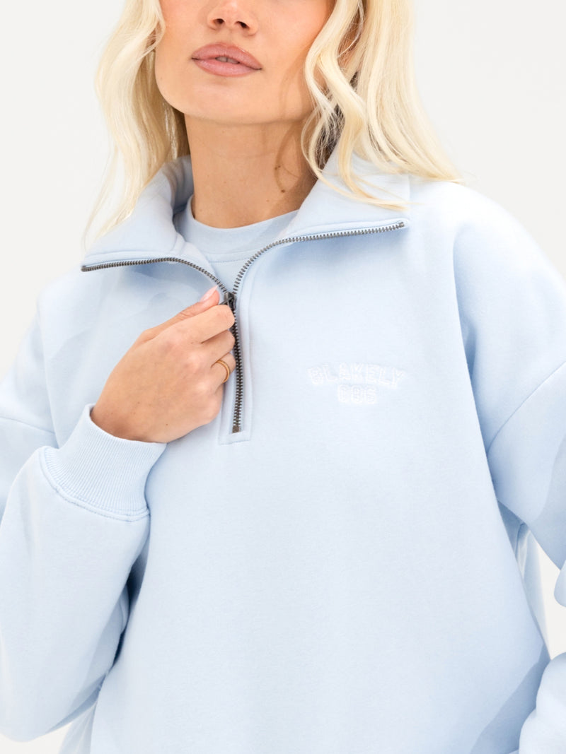 Alexis 1/4 Zip Jumper - Powder Blue
