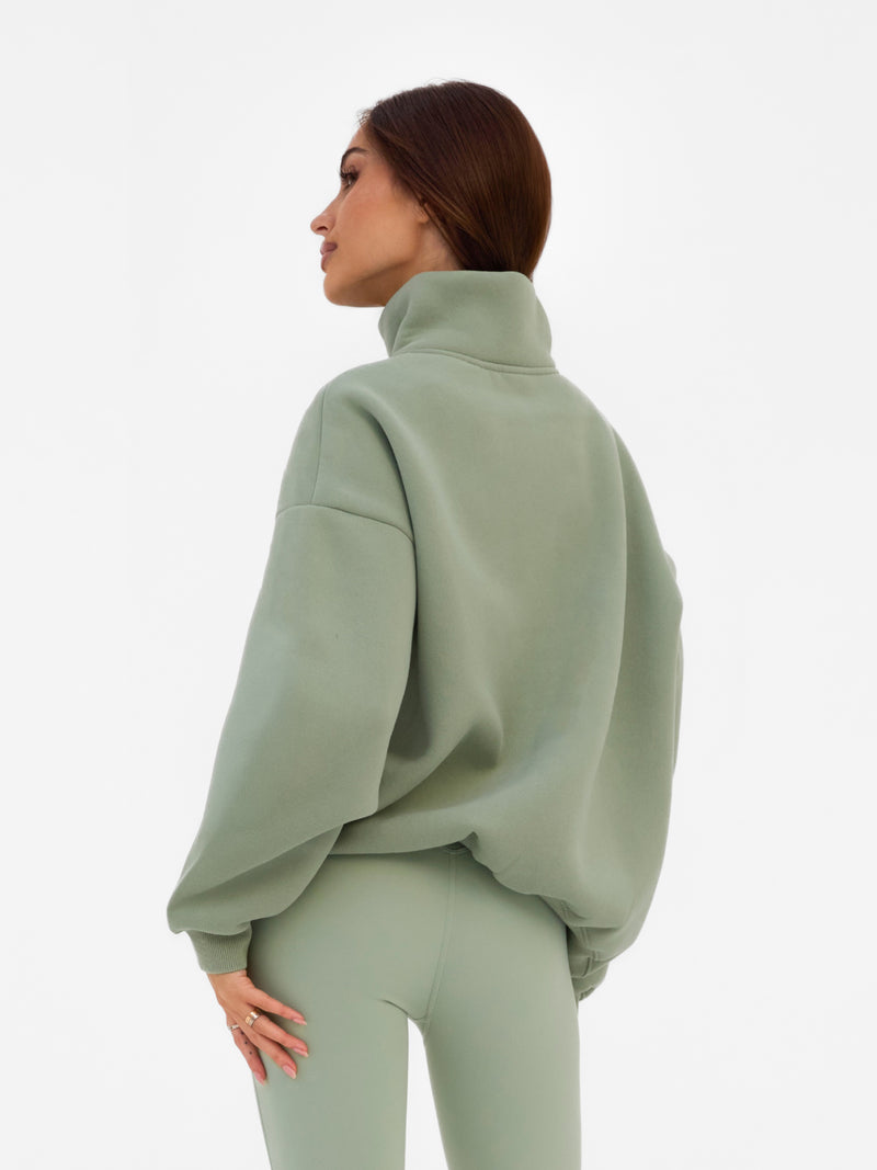 Heritage 1/4 Zip Jumper - Lichtgroen