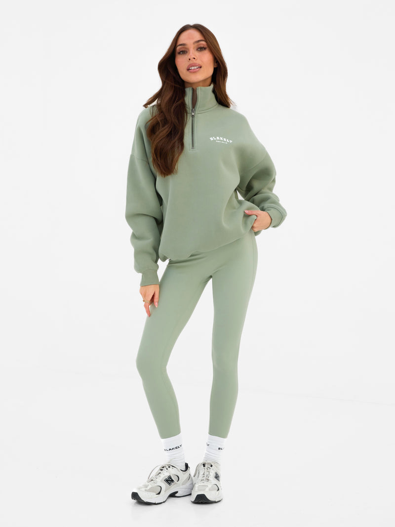Heritage 1/4 Zip Jumper - Lichtgroen