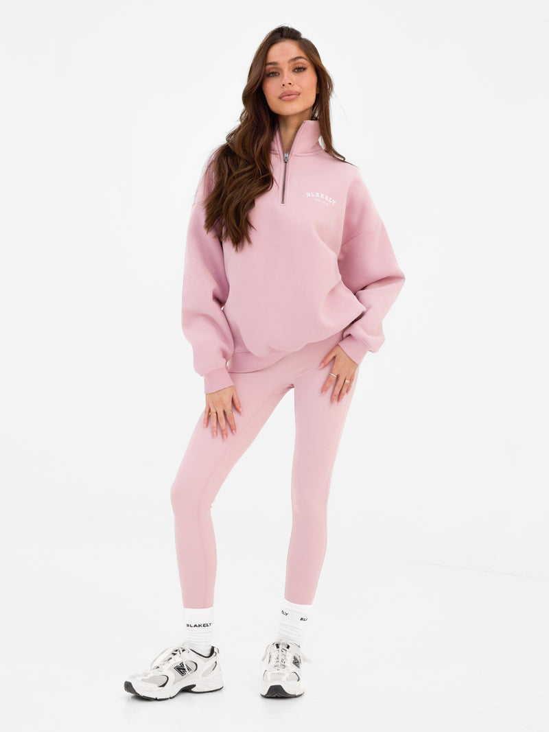 Heritage 1/4 Zip Jumper - Vintage roze