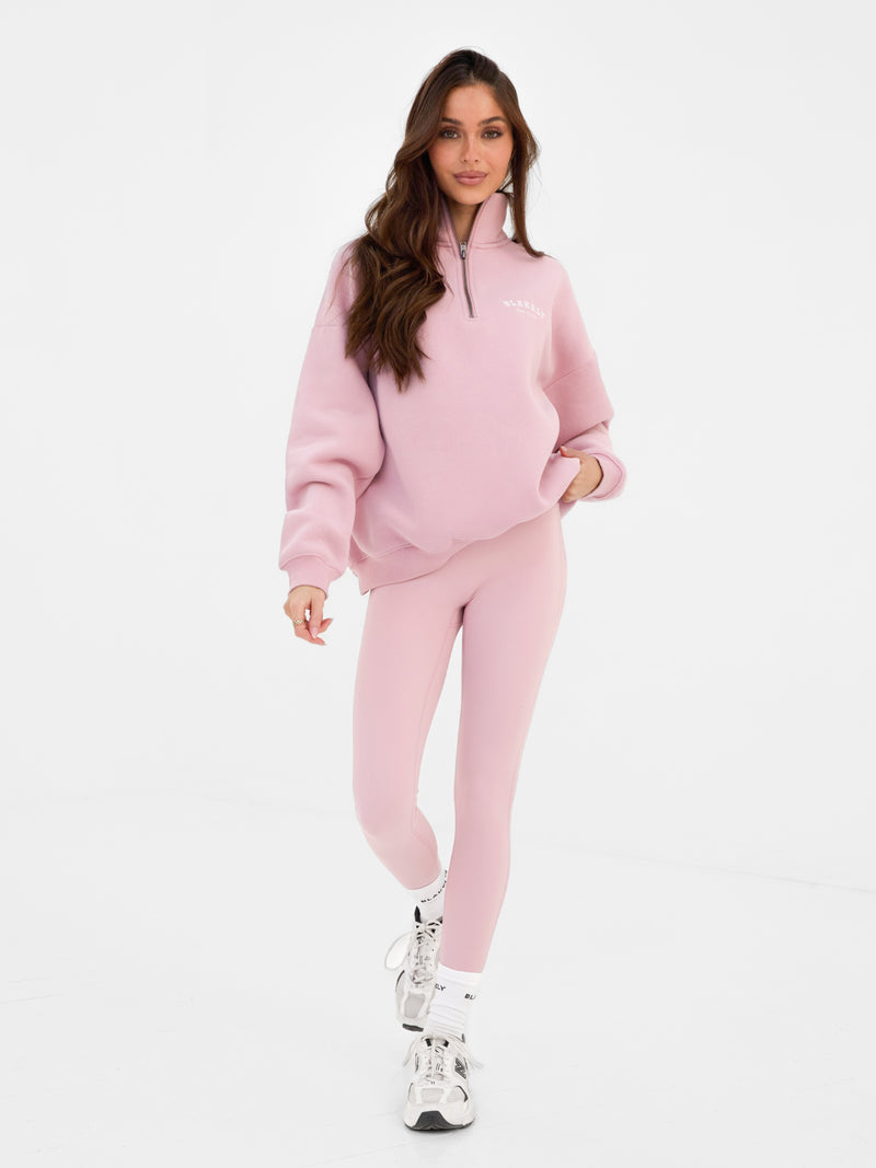 Heritage 1/4 Zip Jumper - Vintage roze
