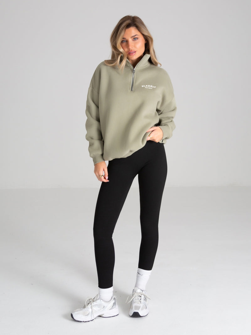 Heritage 1/4 Zip Jumper - Olive