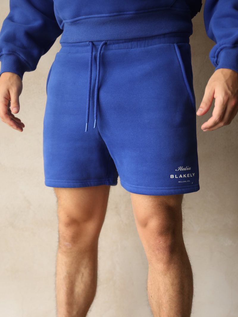 Italia Relaxed Jogger Shorts - Cobalt Blue