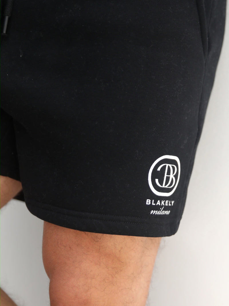 Milano Relaxed Jogger Shorts - Black