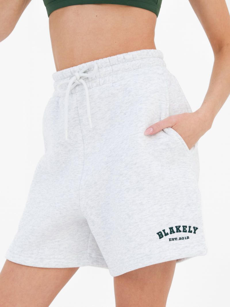 Heritage Jogger Shorts - Mergelweiß & Dunkelgrün